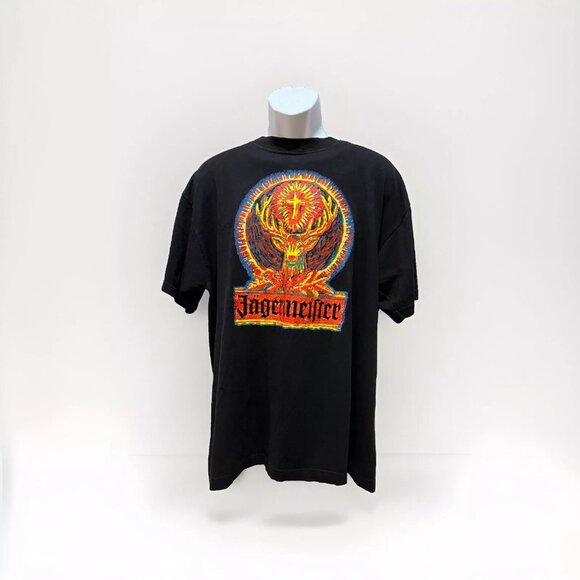 Vintage Spellout 90S Logo Jägermeister JAEGERMEISTER T Shirt T-America Men XL - Picture 1 of 3
